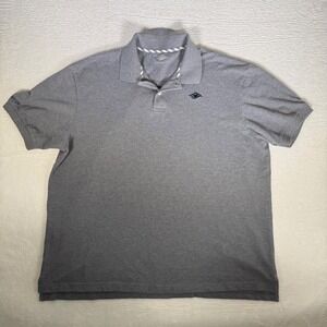 Disney Cruise Line Mens XXL Gray Polo Shirt Mickey Mouse Logo Short Sleeve Pique